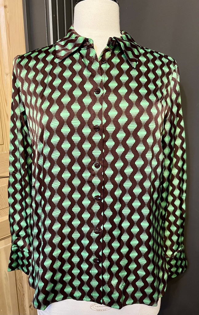 Surkana chemise vert/brun