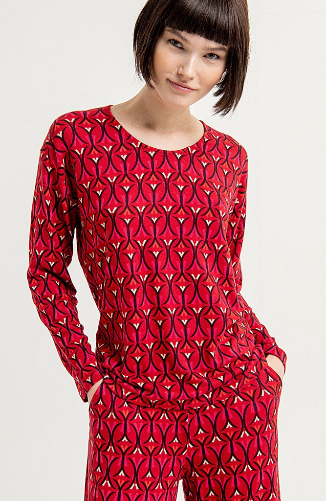 OUTLET-Surkana T-shirt oversize col rond (M)