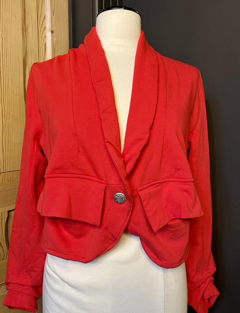 OUTLET- Poissons blancs- veste doublée papillon (36)