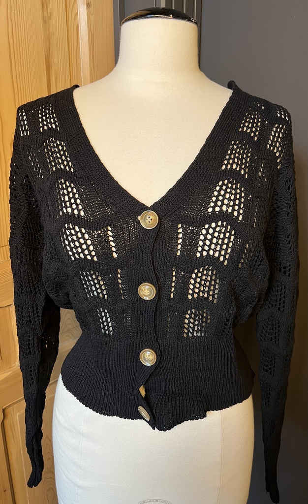 MADO'S Gilet Micro noir (M)